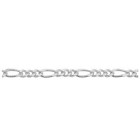 Sterling silver 6.8mm figaro bracelet - 8.5"