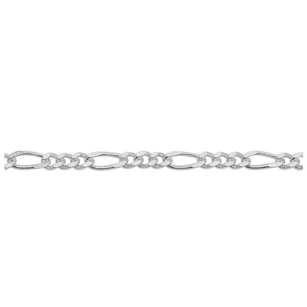 Sterling silver 3.8mm figaro chain