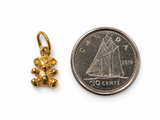 10K Yellow Gold Tiny Teddy Bear Charm