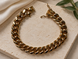 10K Yellow Gold Hollow Curb Link Bracelet – 8"
