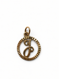 10K Yellow Gold Script Pendant – Vintage Initial Charm