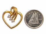 14K Yellow Gold Birks Diamond Heart Pendant