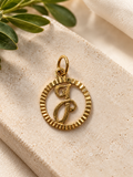 10K Yellow Gold Script Pendant – Vintage Initial Charm
