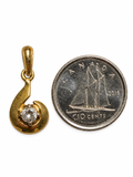 14K Yellow Gold Diamond Pendant – 0.15 CT