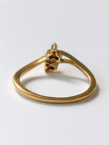 18K Yellow Gold Diamond Cluster Ring