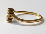 18K Yellow Gold Diamond Cluster Ring