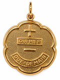 14K Yellow Gold French Love Charm Pendant