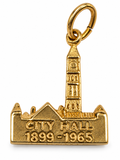 Vintage 10K Yellow Gold Toronto City Hall Souvenir Charm