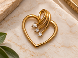 14K Yellow Gold Birks Diamond Heart Pendant