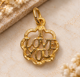 10K Yellow Gold “I Love You” Pendant