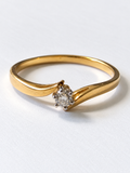 Petite 10K Yellow Gold Diamond Ring