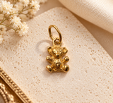 10K Yellow Gold Tiny Teddy Bear Charm