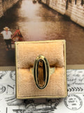 8K smoky quartz ring