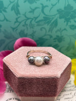 14K Rose Gold Freshwater Pearl Ring