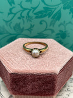 10K yellow gold freshwater pearl ring