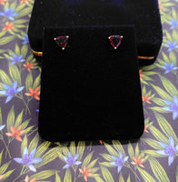 10k garnet stud earrings