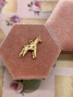 10k yellow dog charm