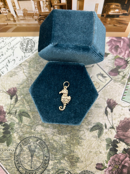 14K Seahorse Charm
