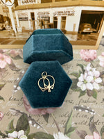 10K Engagement / Wedding Rings Charm