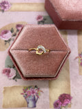 10K Rose Gold Heart Diamond Ring