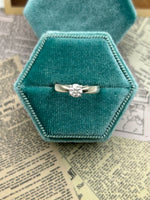 19K white gold 0.47 Canadian diamond solitaire ring