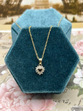 10K Yellow Gold Diamond Heart Necklace