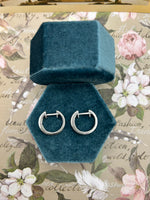 18K White Gold 0.30ctw Diamond Huggies