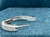 18K White Gold 0.30ctw Diamond Huggies