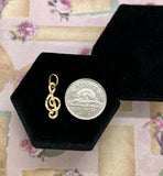 10K Treble Clef charm