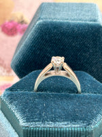 14K white gold 0.50 solitaire diamond ring - vintage