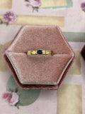 14K oval blue sapphire ring