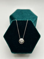 14K bezel set 0.20 ct diamond necklace