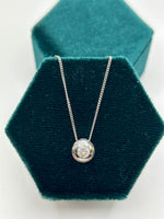 14K bezel set 0.20 ct diamond necklace