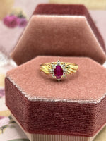 10K Ruby and Diamond Ring