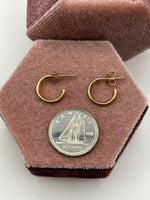 14K petite hoops