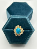 14K Blue Tuquoise Ring