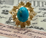 14K Blue Tuquoise Ring