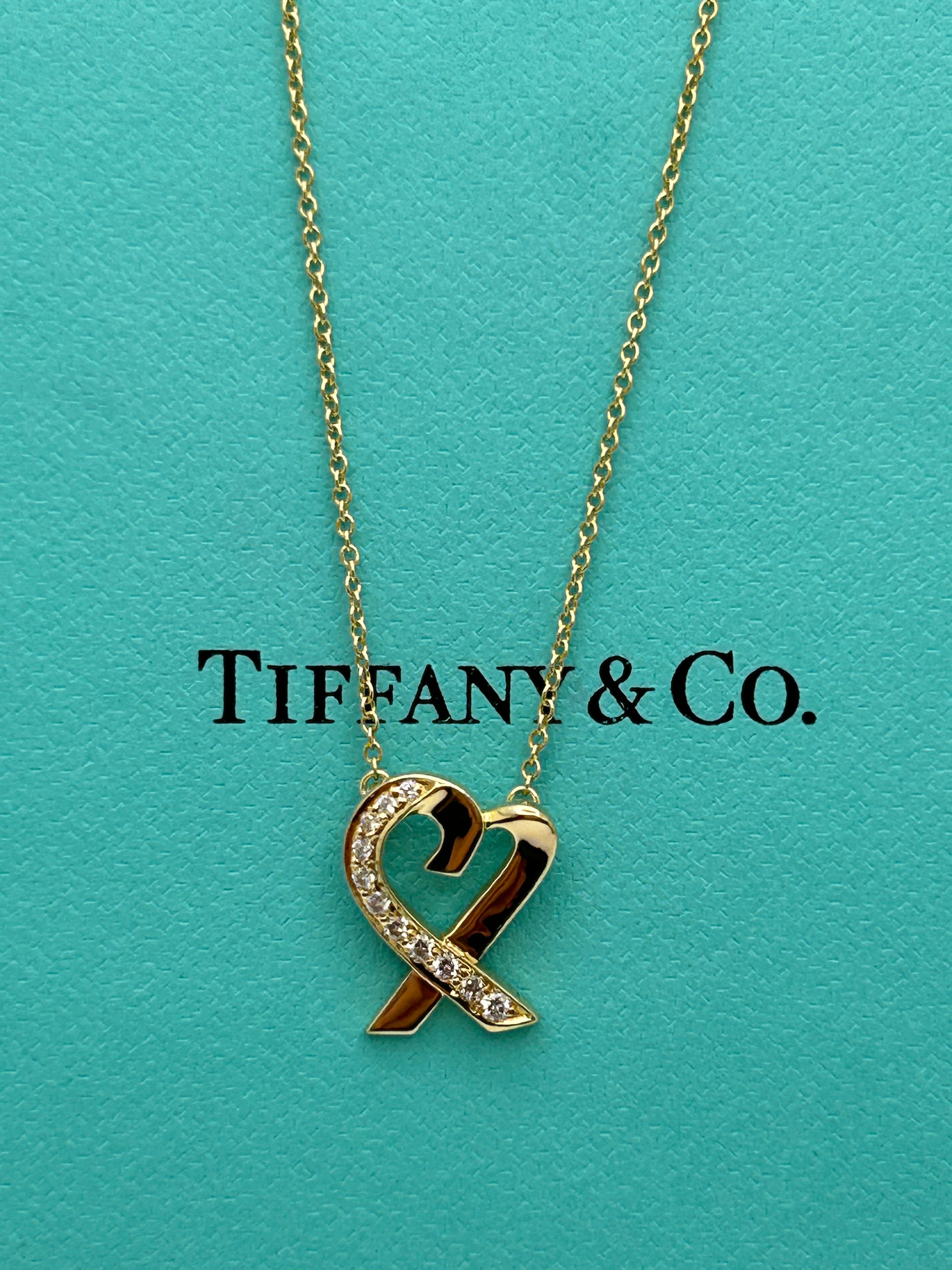 Tiffany & Co. Paloma Picasso ハートネックレス PALOMA PICASSO FOR TIFFANY & CO. Estate 18k Interlocking