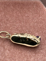 10K amethyst slipper charm