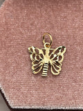 10K Butterfly Charm