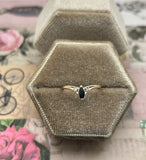 10K marquise sapphire ring