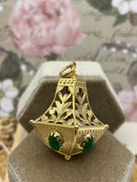 14K Moroccan Chandelier-Style Pendant