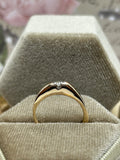 14K Yellow Gold Mini Diamond Ring