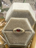 10K Yellow Gold Cabochon Garnet Ring