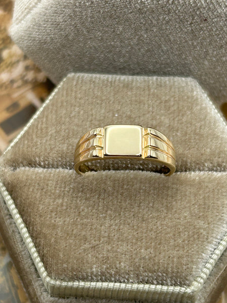 10K Yellow Gold Square Signet Ring