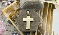 10K Yellow Gold Reversible Cross