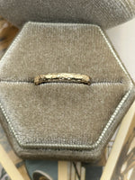 14K yellow gold textured design band - 2.50mm