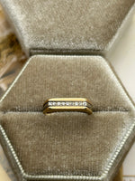 10K Whte/Yellow Gold diamond band