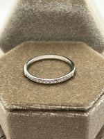 14K white gold diamond band - 0.25 ctw