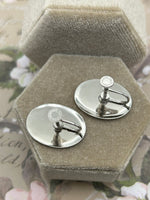 925 Sterling Silver Screwback Clip On Earrings